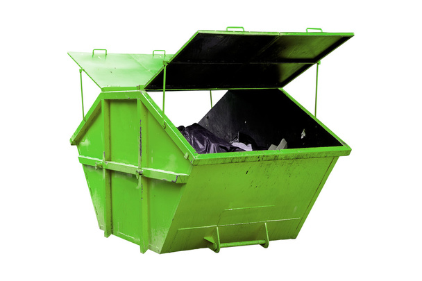 産業廃棄物の箱 (ごみ箱) 一般廃棄物またはインドゥストリア - 写真・画像