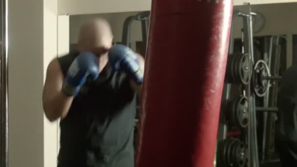 El hombre practica boxeo
 - Metraje, vídeo