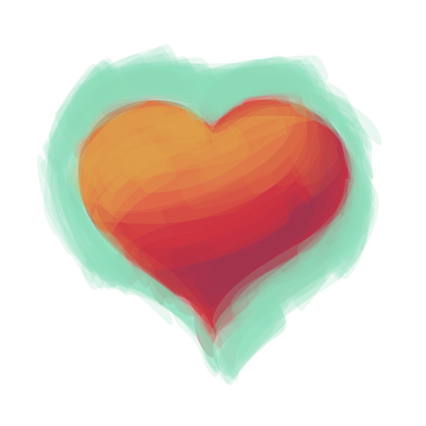 rode liefde hart - Vector, afbeelding