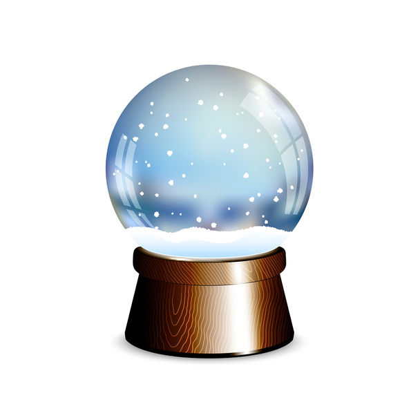 Christmas toy snow globe - Vector, Imagen