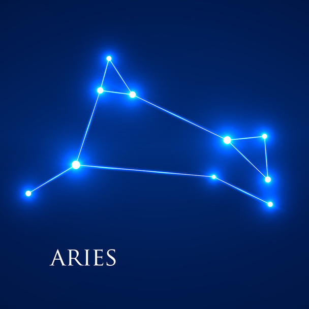 Constellation Aries Zodiac Sign. Vector Illustration. Eps 10 - ベクター画像