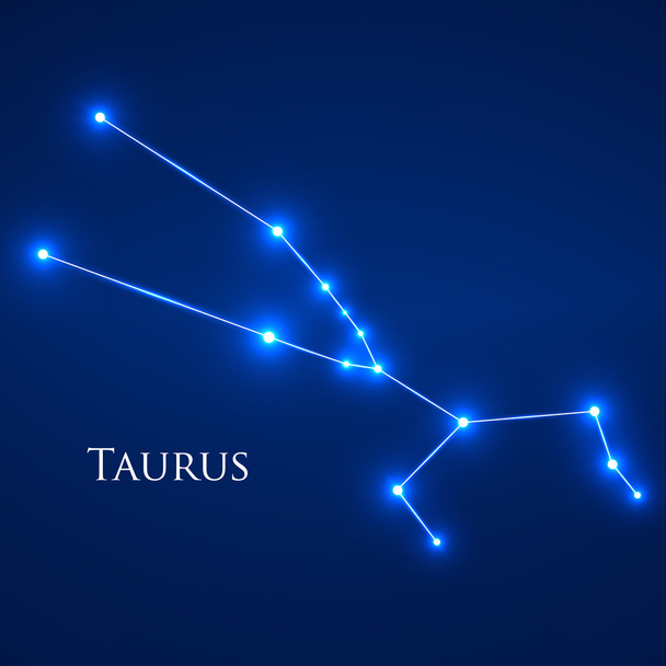 Constellation Taureau Signe du zodiaque. Illustration vectorielle. Eps 10
 - Vecteur, image