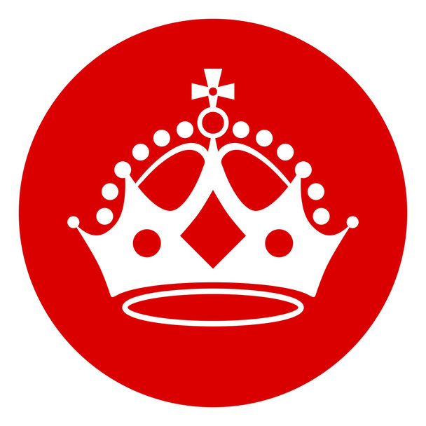 Crown on red background. Keep calm crown. Vector illustration. - Vector, Image