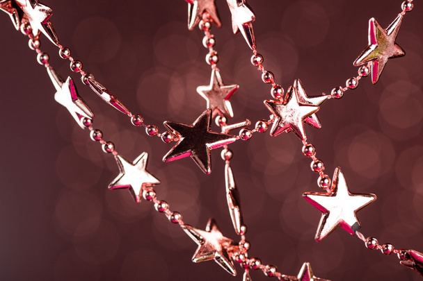 キラキラ背景のクリスマスの星 - 写真・画像