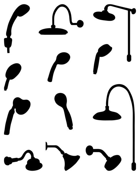 silhouettes of showers - Вектор, зображення
