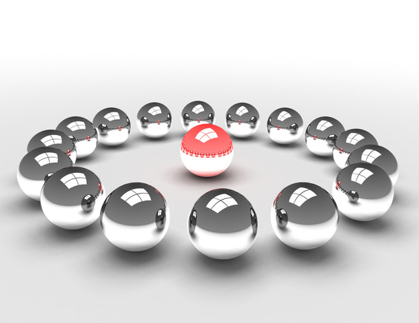 bolas 3d. concepto de reunión de equipo
 - Foto, Imagen