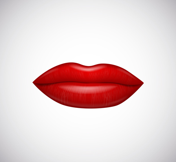 Hot red lips. Vector illustration. - Vector, Image