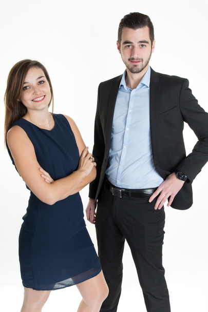 Successful business couple is standing with confidence isolated  - Fotografie, Obrázek
