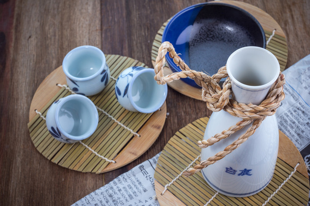 Japanese Sake drinking set - Foto, Imagem