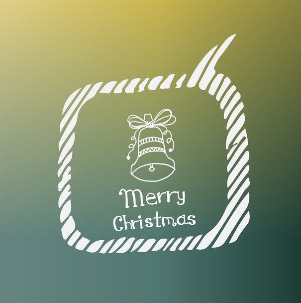 white bell icon Doodle Christmas - Vector, Image