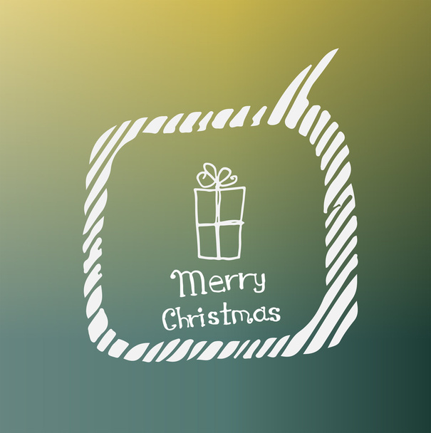 white gift icon Doodle Christmas - Vector, Image