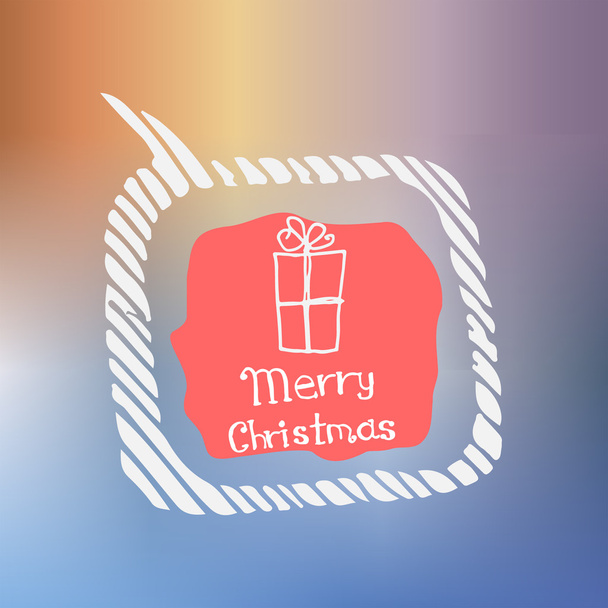 white gift icon Doodle Christmas - Vector, Image