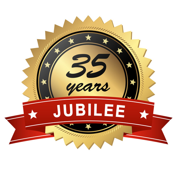 jubilee medallion - 35 years - Vector, Image