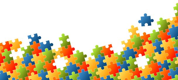 puzzle pieces background - Vector, Image