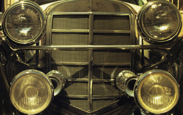 Front of a restored retro car (close up. fragment) - Photo, Image
