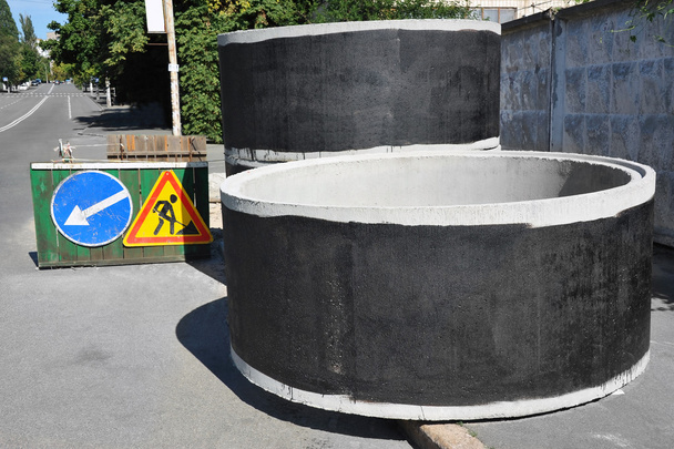 Concrete cirkel pit - Foto, afbeelding
