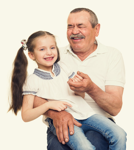 Retrato de avô e netos
 - Foto, Imagem