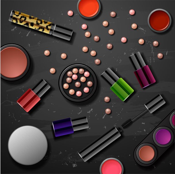 decorative cosmetics make up accessories beauty - Vector, Image