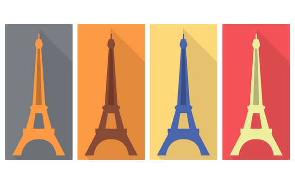 Torre Eiffel. Icono plano
 - Vector, imagen