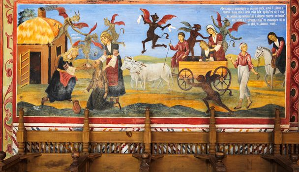 Bible scene mural from Rila monastery - Photo, Image