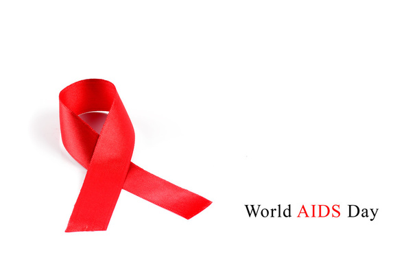 Aids Awareness Red Ribbon - Fotoğraf, Görsel