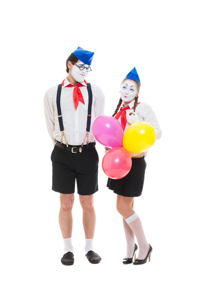 Portrait of couple mimes - Photo, Image