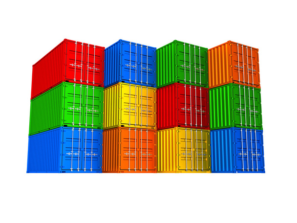 Coloridos contenedores de carga
 - Foto, imagen