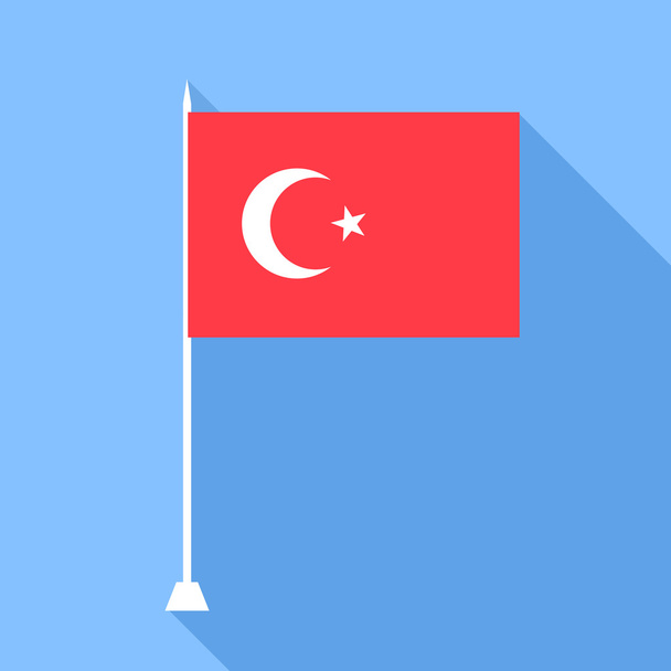 Vlag van Turkije. - Vector, afbeelding