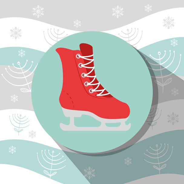 Зимняя спортивная одежда и аксессуары
 - Вектор,изображение