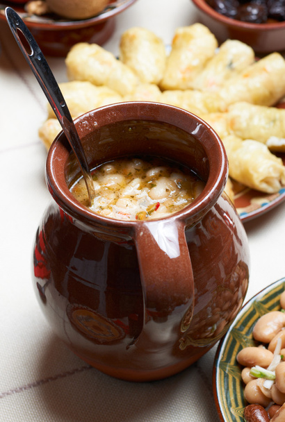 Bulgarian beans stew in pottery - Fotografie, Obrázek