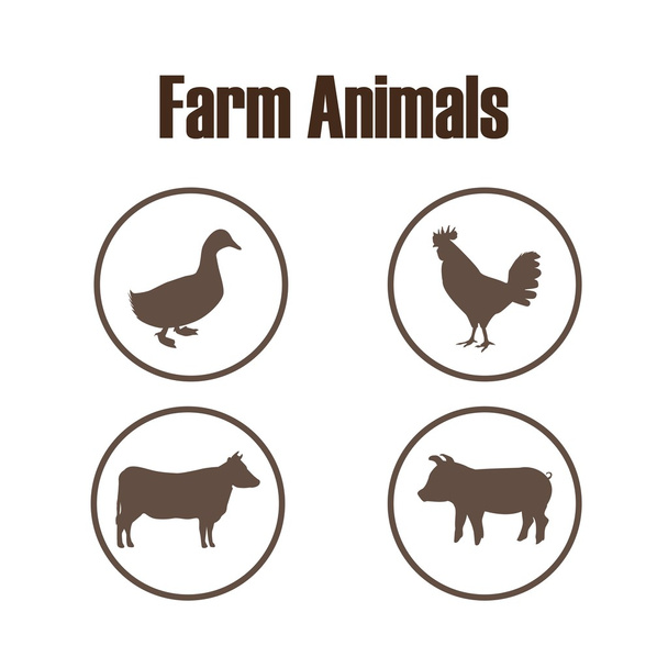 дизайн сельскохозяйственных животных
  - Вектор,изображение