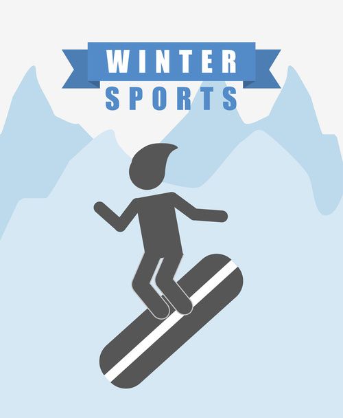 冬のスポーツ デザイン  - ベクター画像