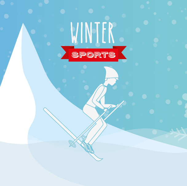 Wintersport-Design  - Vektor, Bild