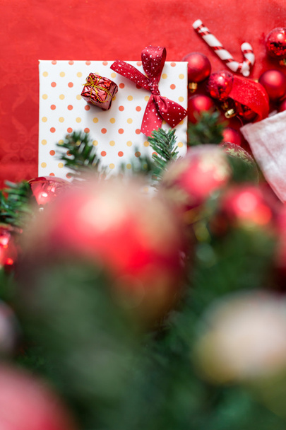 Christmas decoration on fir tree - Fotografie, Obrázek