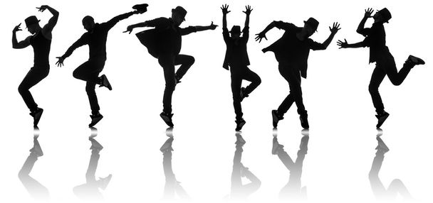 Tanssijoiden siluetit tanssikonseptissa - Valokuva, kuva