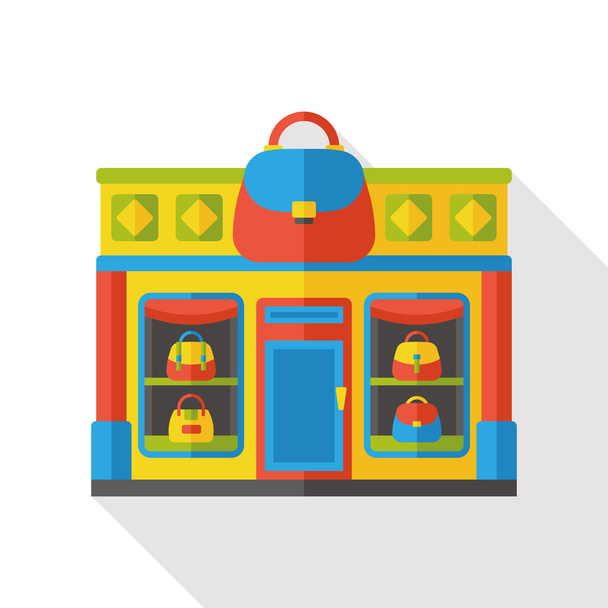shop store bag flat icon - Vector, Image