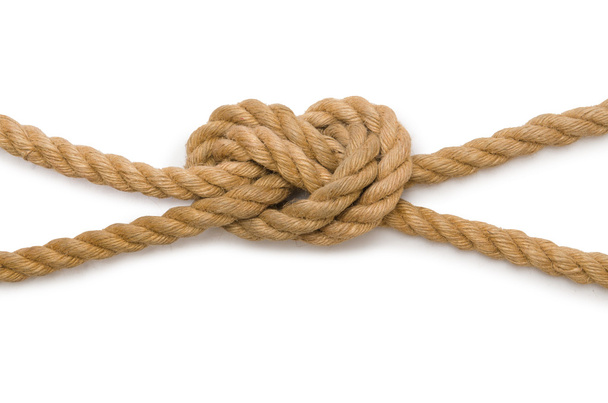 Concept with long hemp rope - Фото, изображение