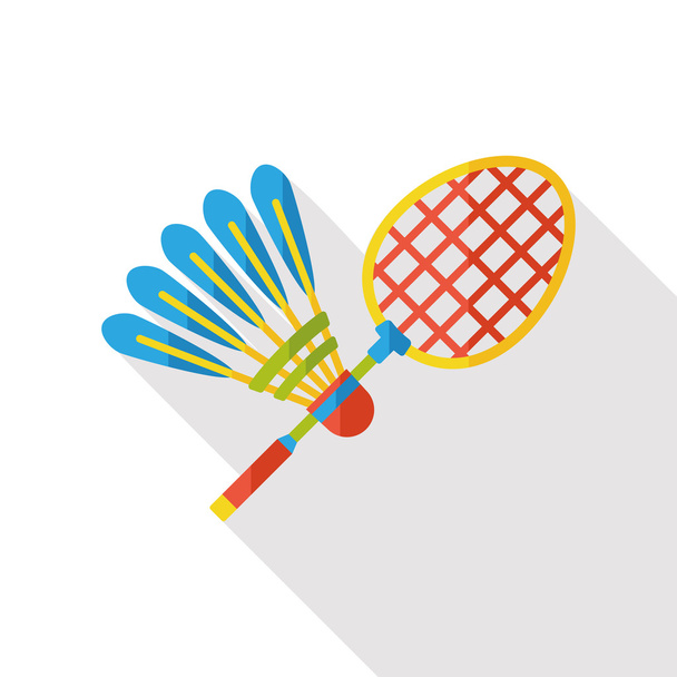 sportovní badminton ploché ikony - Vektor, obrázek