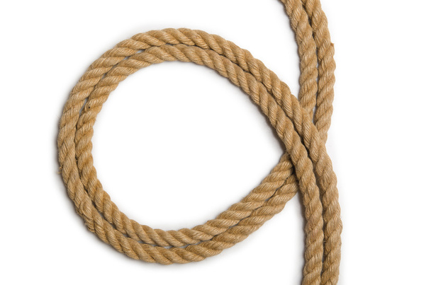 Concept met lange hennep touw - Foto, afbeelding