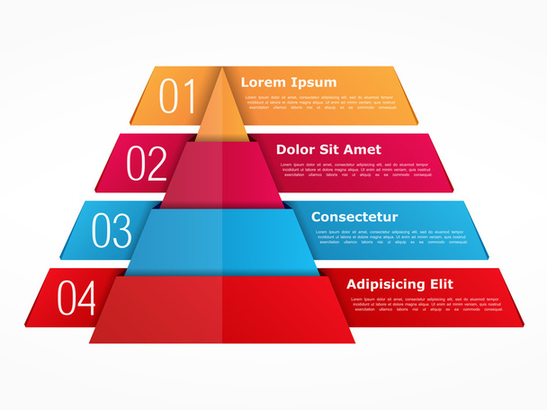 Pyramid Chart Template - Vector, afbeelding