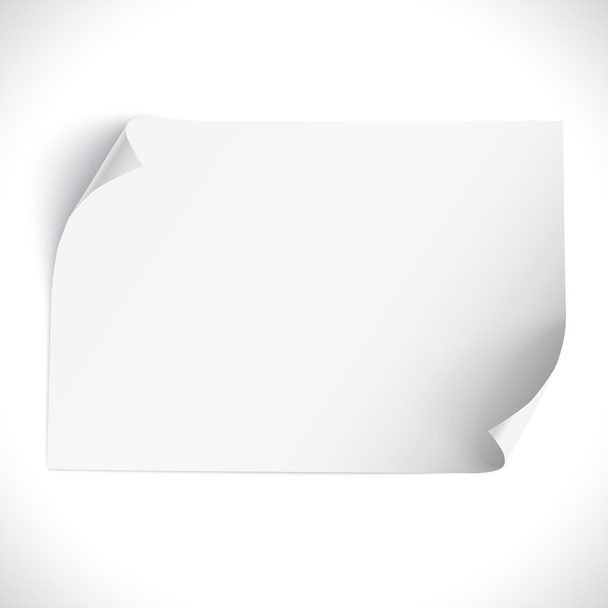 Blank curved banner on white - Vector, Imagen