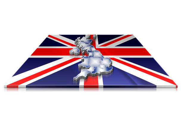 Une carte 3D simple du Royaume-Uni
 - Photo, image