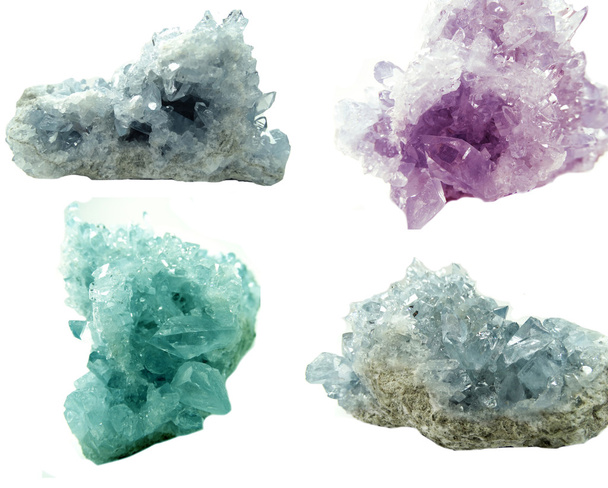 Darwin geode geologické krystaly koláž - Fotografie, Obrázek