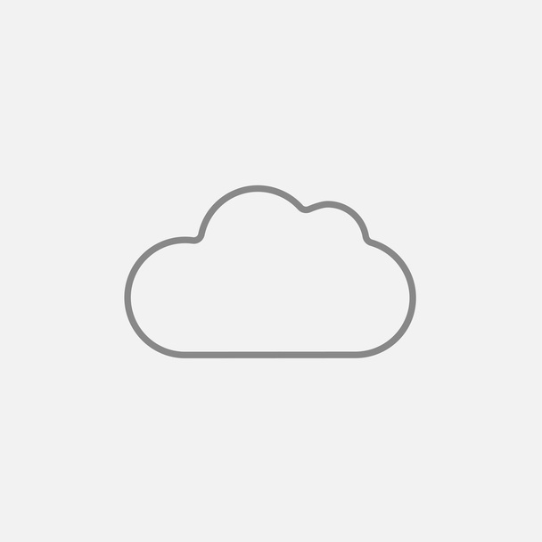 Cloud computing line icon. - Vektor, kép