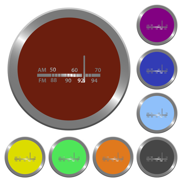 Botones de sintonizador de radio color
 - Vector, imagen
