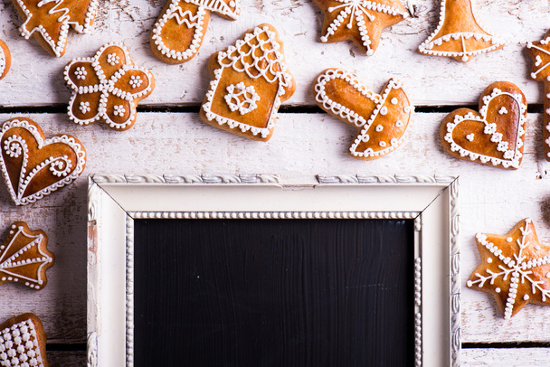 Christmas background with cookies - Photo, image