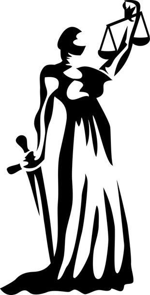 lady justice illustration - Vector, Image