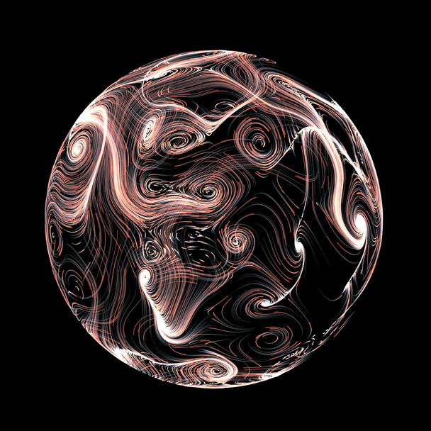 sphère plasmatique fond abstrait isolé sur noir
 - Photo, image