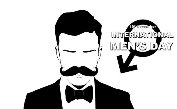 Illustration de l'homme avec moustache pour la Journée internationale des hommes
 - Photo, image