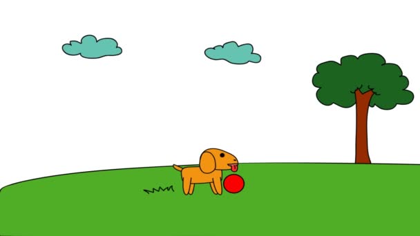 Анімаційний мультфільм дитячого садка малюнок дитини в щасливій сім'ї складається з батьків мами і тата і його собаки, які грають в будинку з любов'ю і сонячною атмосферою 1920x1080 HD
 - Кадри, відео